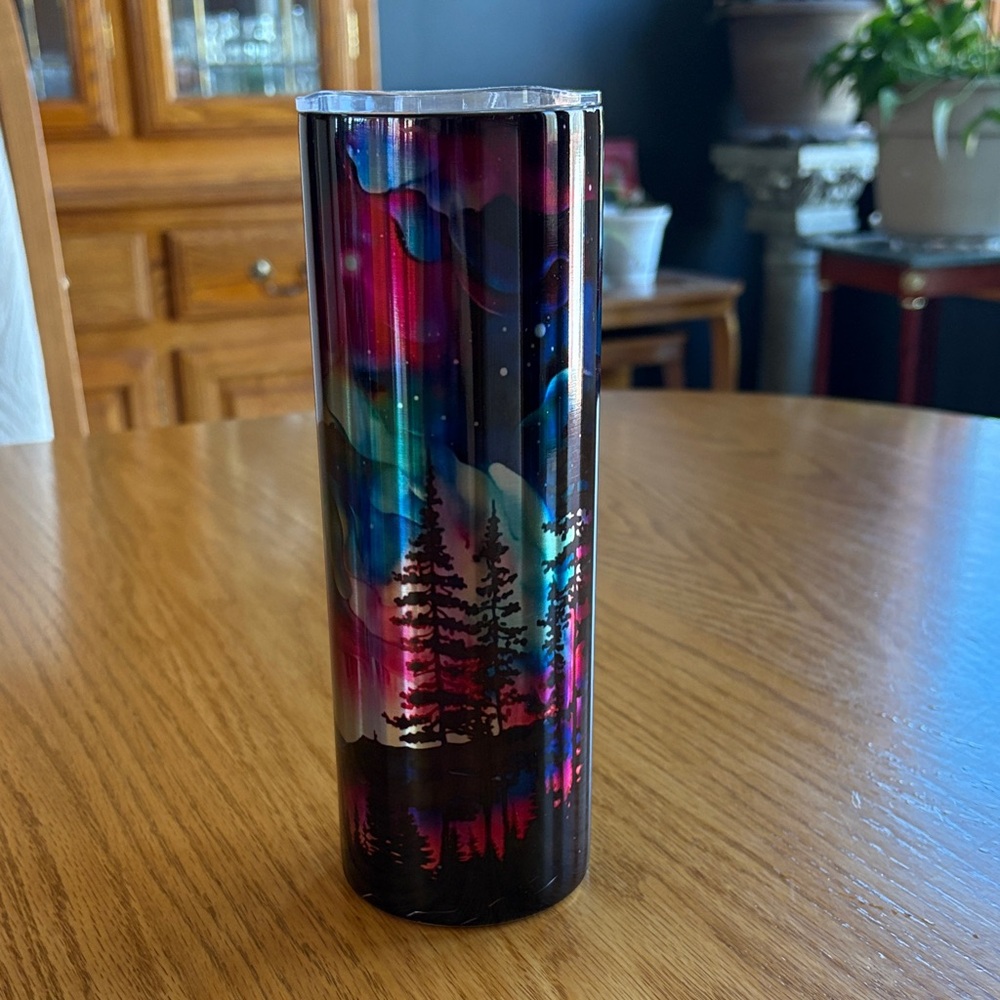 Aurora Night Stainless Steel Travel Tumbler Northern Lights
